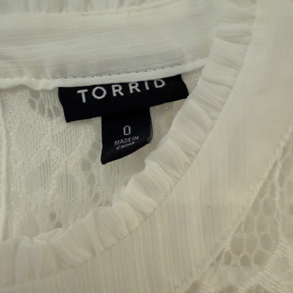 Airy Lace Blouse, Large, Torrid - Picture 2 of 10